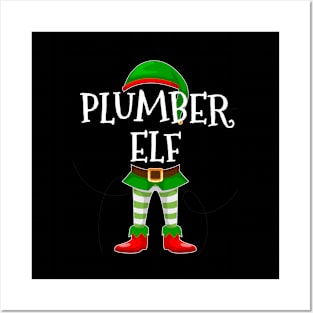 Plumber Elf Matching Family Christmas Gift Posters and Art